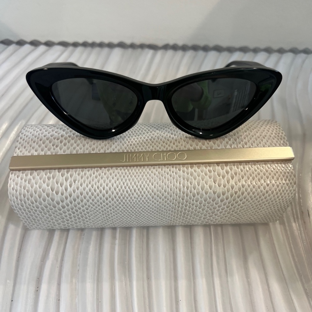 Addy Black Cat Eye Sunglasses with Glitter - Never Worn